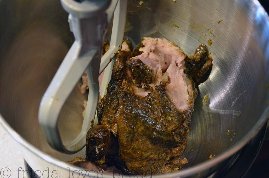 Frieda Loves Bread Kitchen Tip FAST Shredding Pork & Chicken