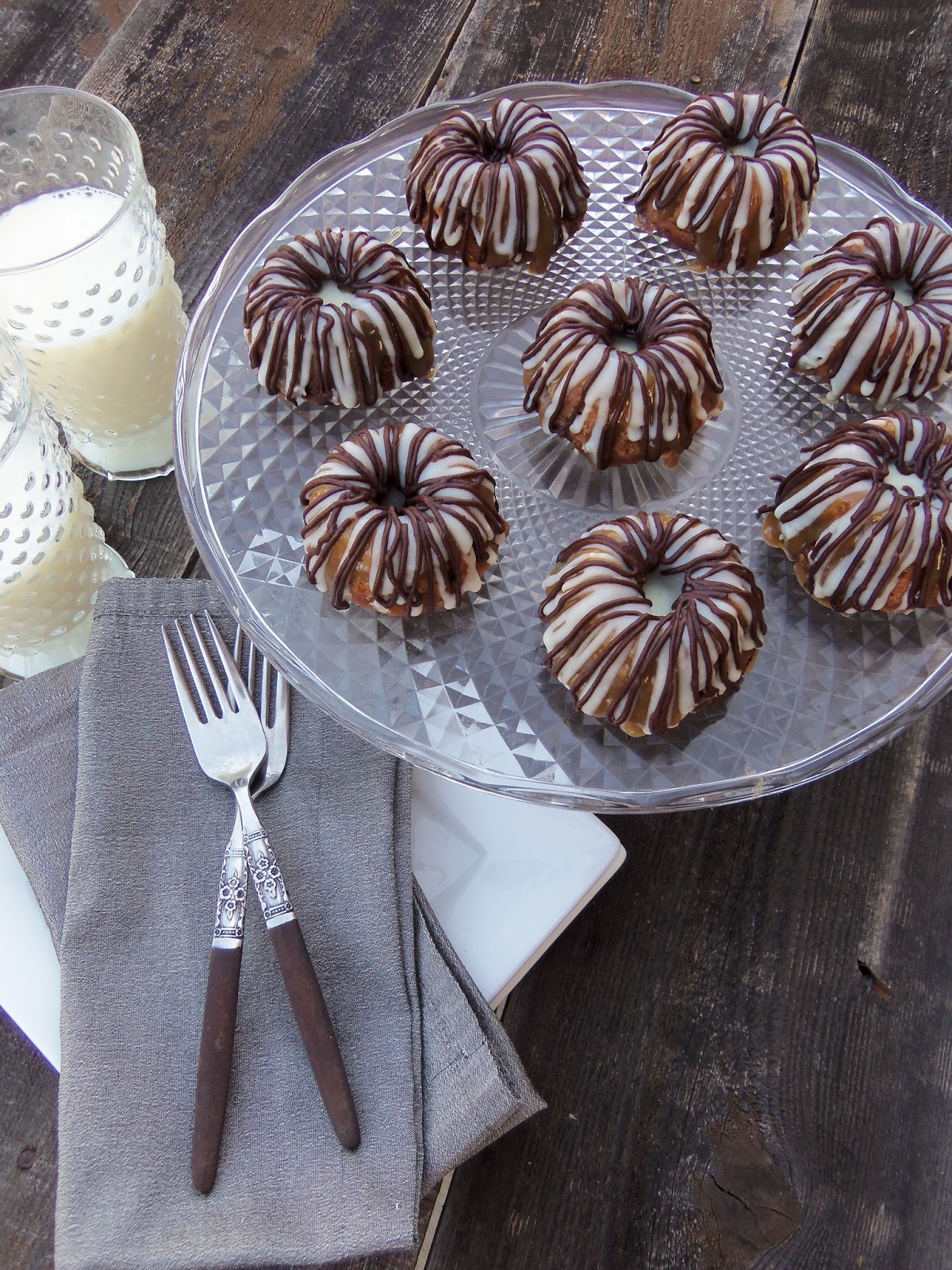 3squeezes Pumpkin Pound Cake with Salted Caramel and Chocolate drizzle