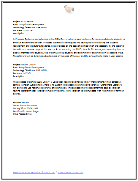 resume database software