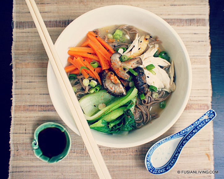 Japanesestyle soba noodles in ginger miso soup recipe Grow Your Own