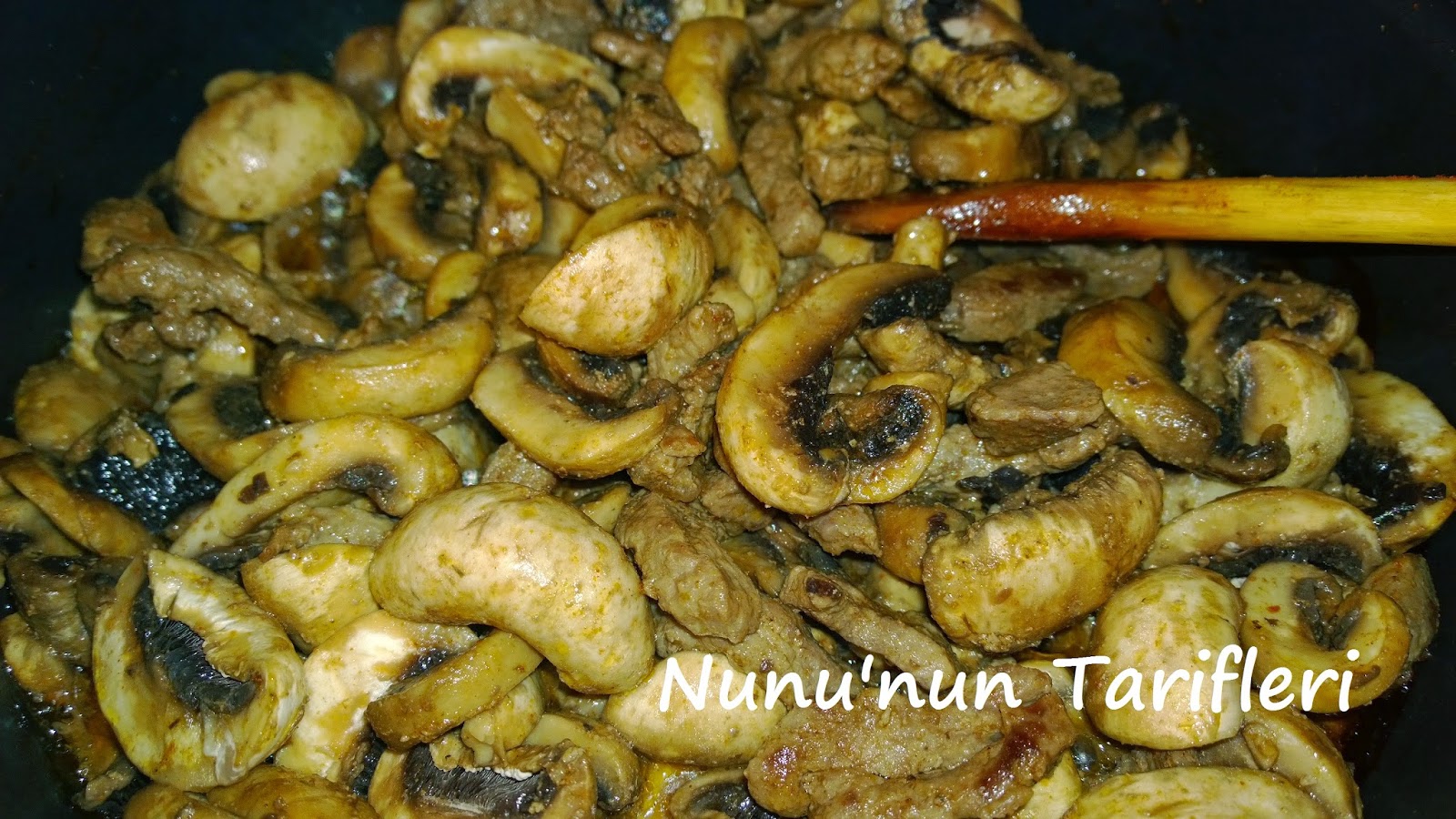 Nunu�nun Tarifleri Etli Mantar Sote Tarifi