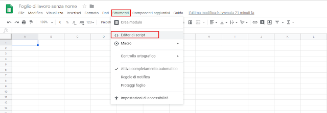 Google Docs, Editor di script Google Docs, Editor di script
