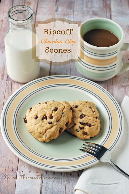 Biscoff Chocolate Chip Scones by The Sweet Chick