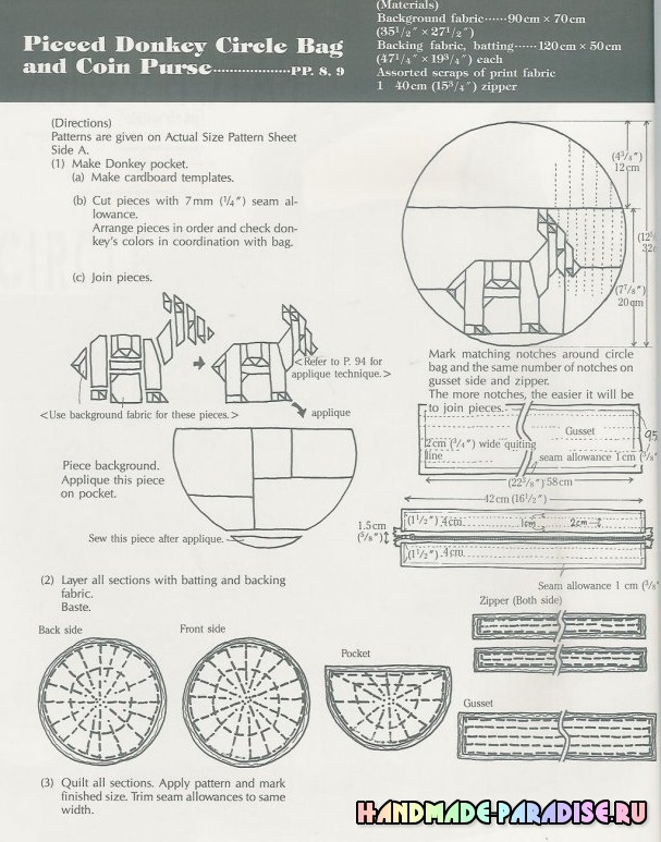 Сумки в технике пэчворк. Японский журнал