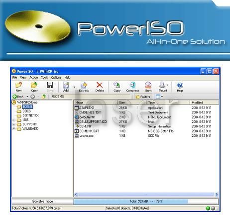 PowerISO supports shell
