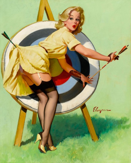 The pinup images could be cut out of magazines or newspapers 