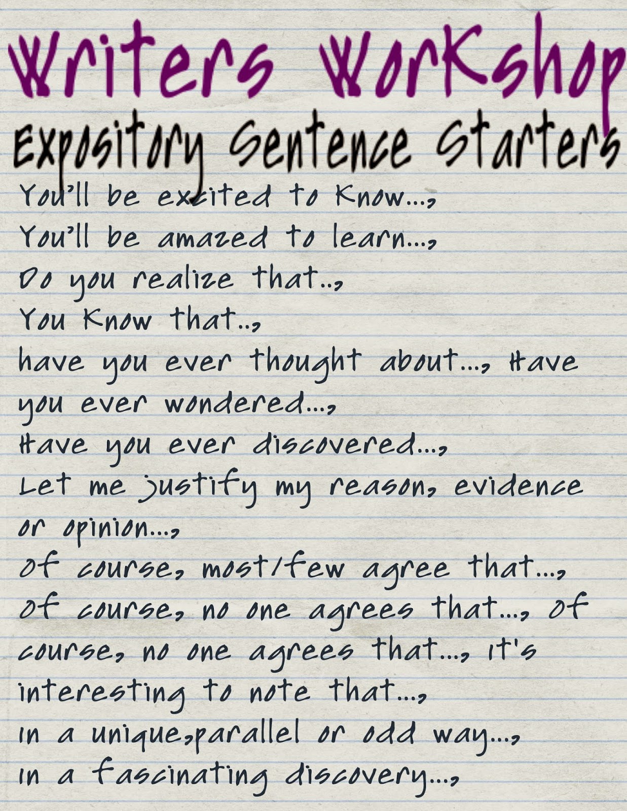 compare and contrast sentence starters