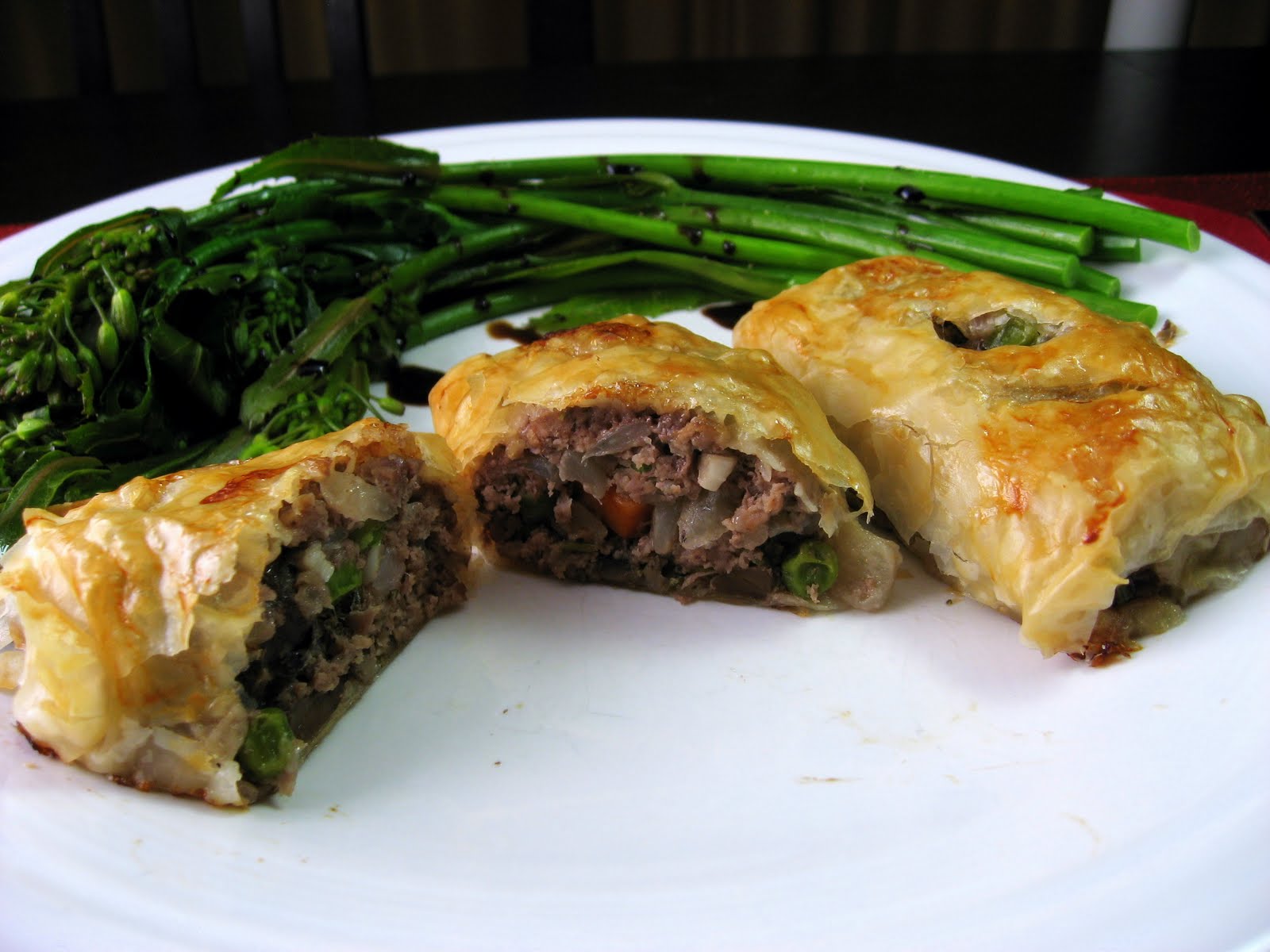 Robyn Cooks PhylloWrapped Ground Beef and Vegetable Pastries
