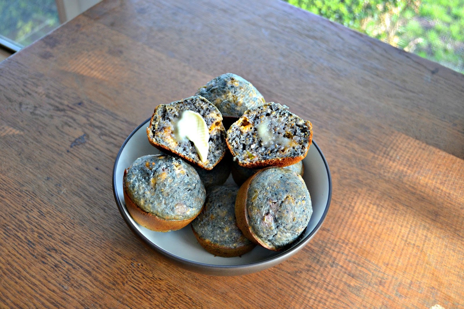 Jalapeno Cheddar Blue Corn Muffins HezziD's Books and Cooks