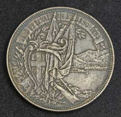 Swiss Coins 5 Francs Silver coin Thaler Lugano