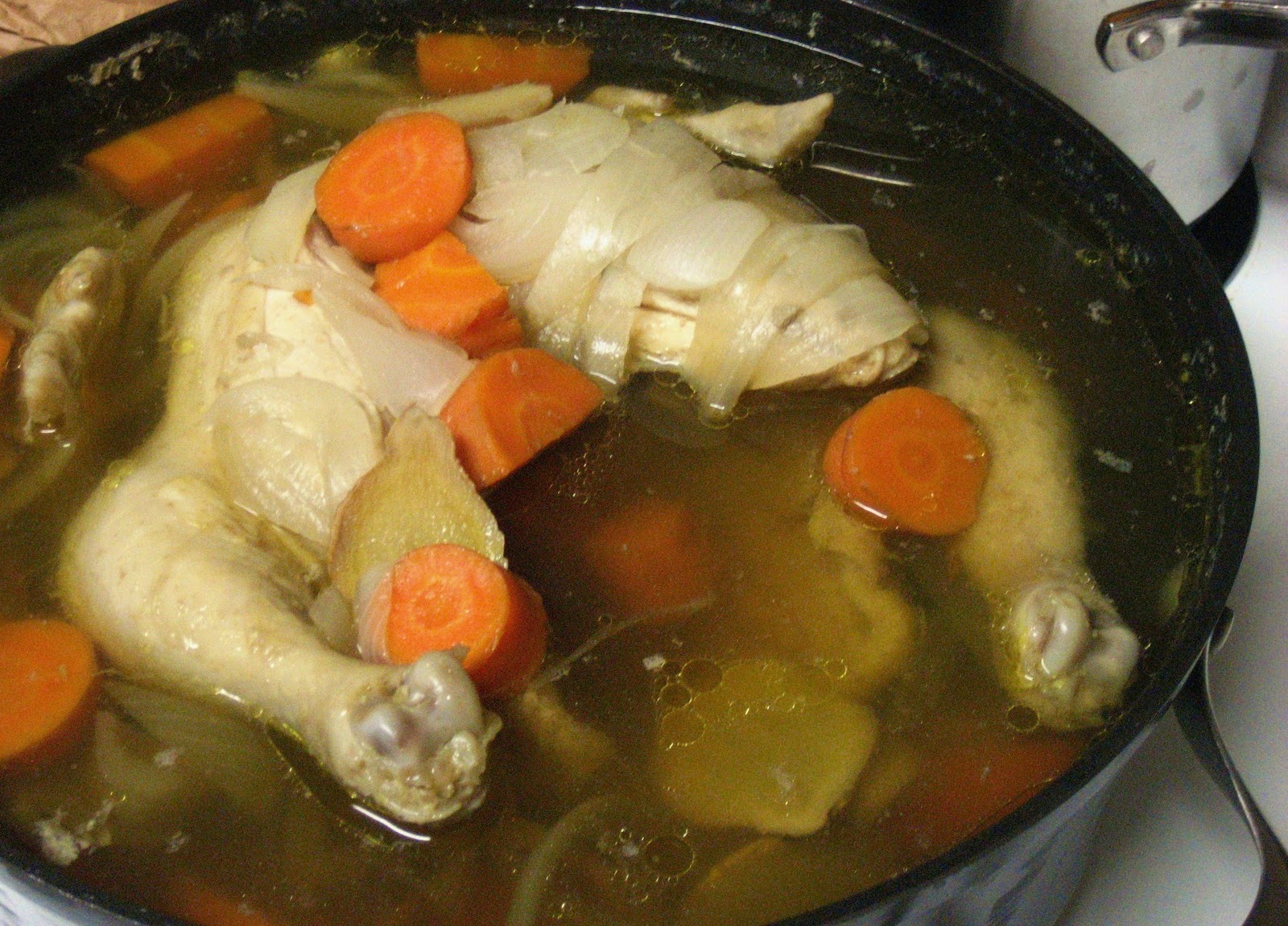 The Foodie Next Door Whole Poached Chicken & Homemade Stock