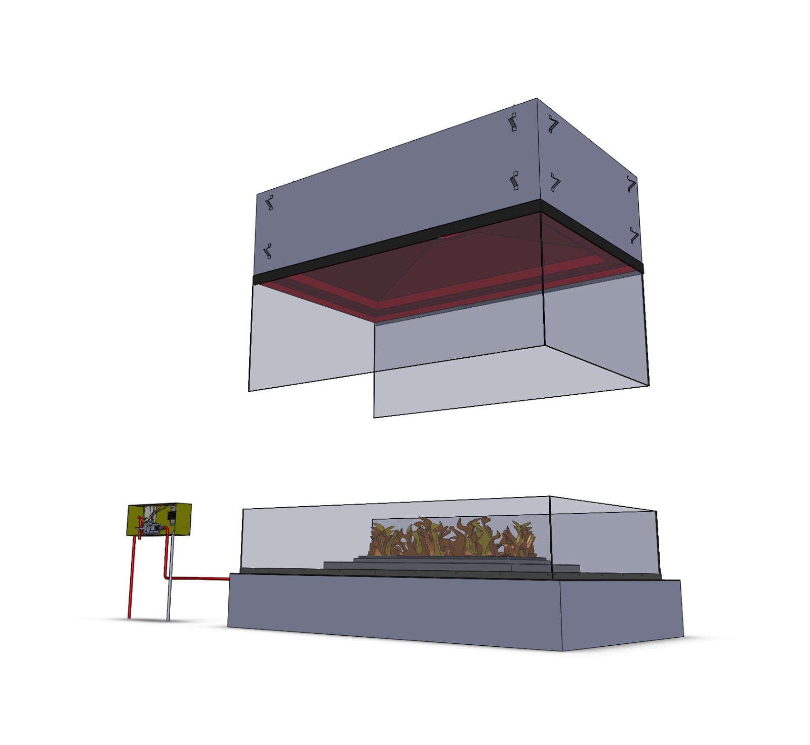 Acucraft Fireplaces Open Gas Fireplace No Glass