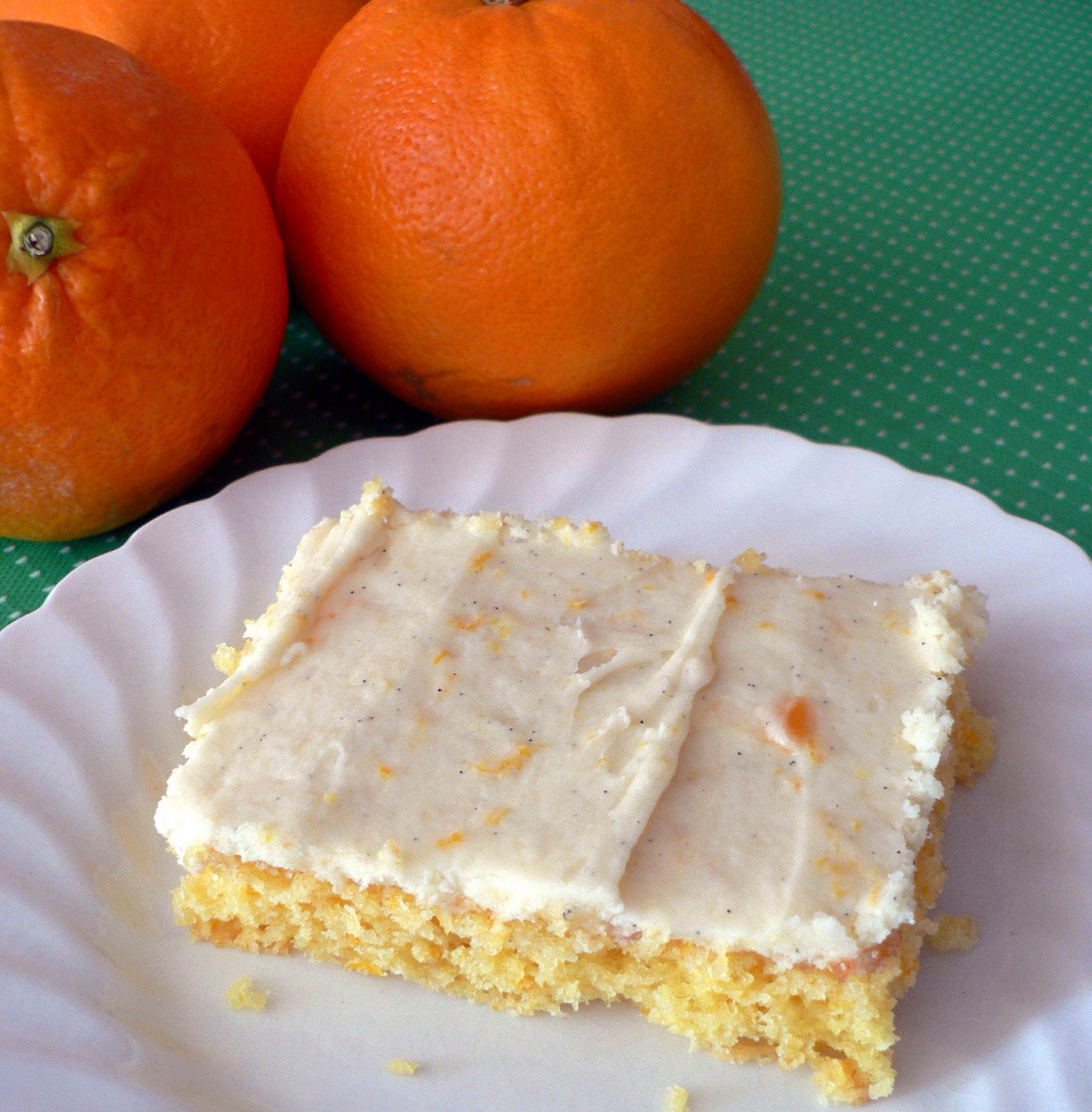 Fresh Orange Cake with Orange Vanilla Bean Icing Bless This Mess