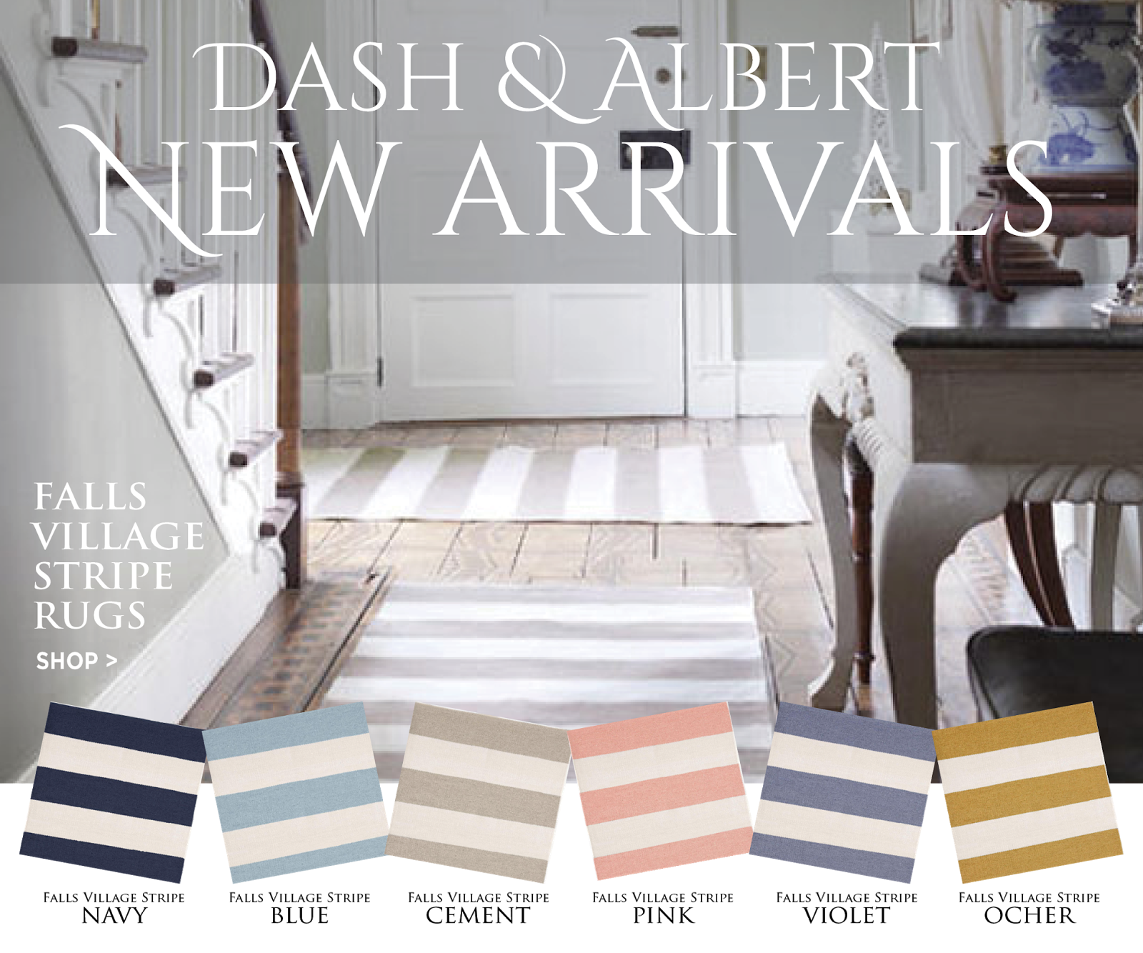 New Dash and Albert Wool Rugs Lavender Fields