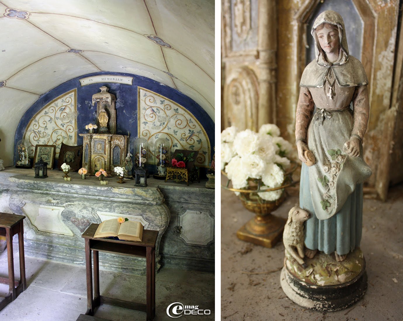 Petite chapelle sous une voûte du château de Christin