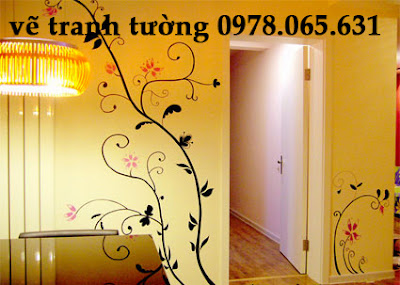 vẽ tranh tường phòng khách vẽ tranh tường phòng bếp