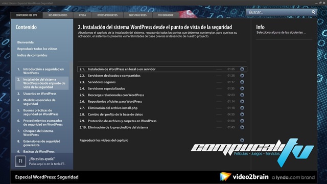 Curso Video2Brain Protección y Seguridad para tu WordPress Curso Video2Brain Protección y Seguridad para tu WordPress