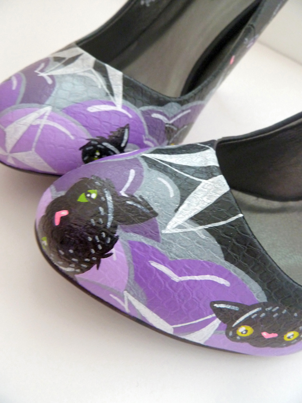 Pony Chops Black Cat High Heels