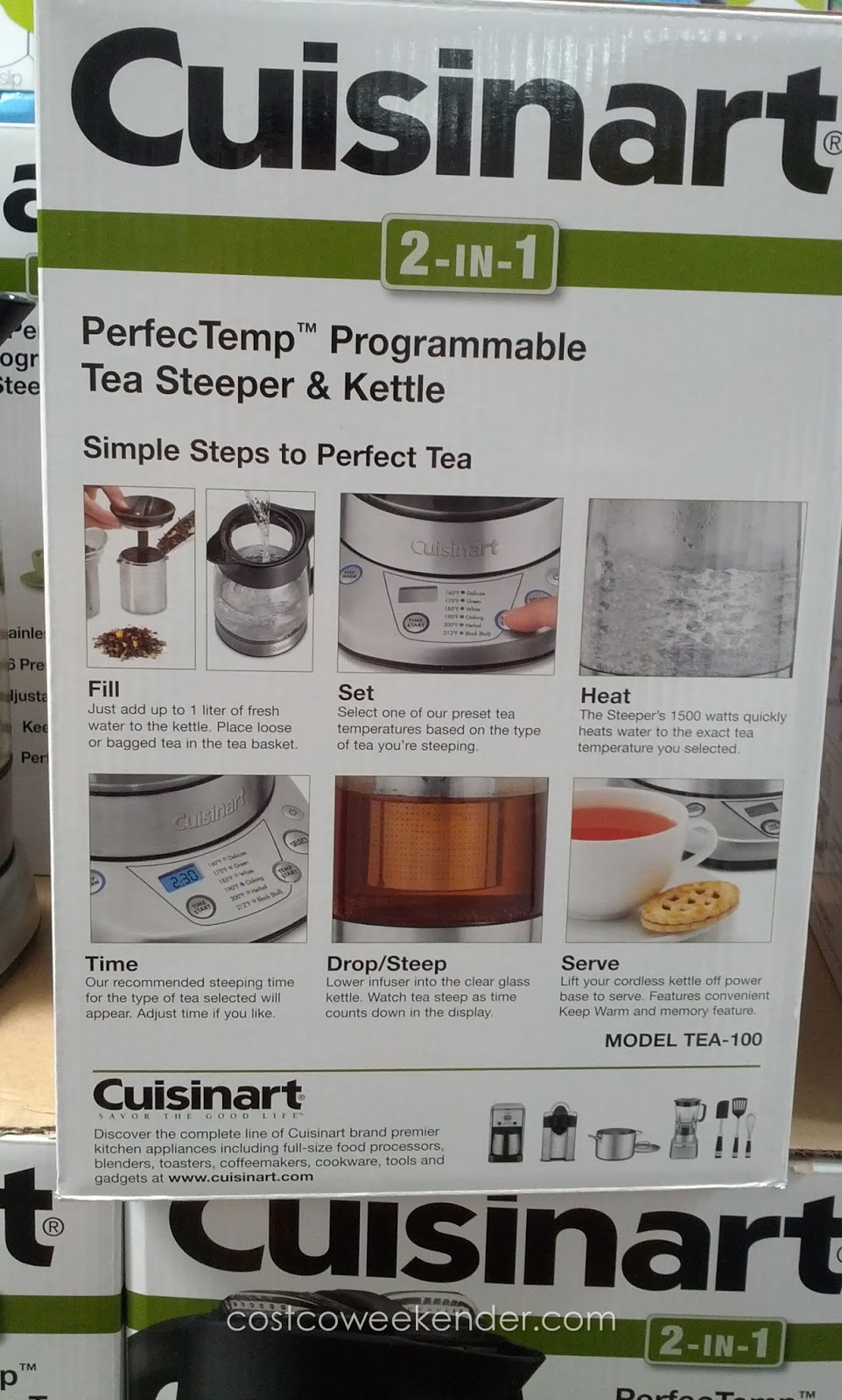 Cuisinart Tea100 PerfecTemp Programmable Tea Steeper and Kettle