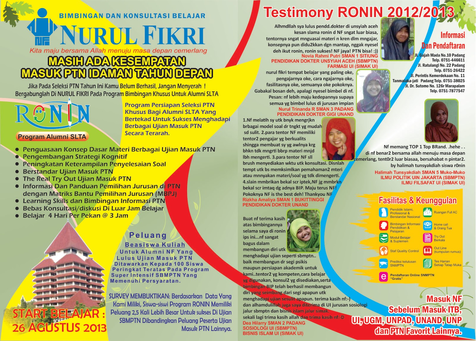 BKB NURUL FIKRI PADANG Bimbel Program RONIN NF Padang