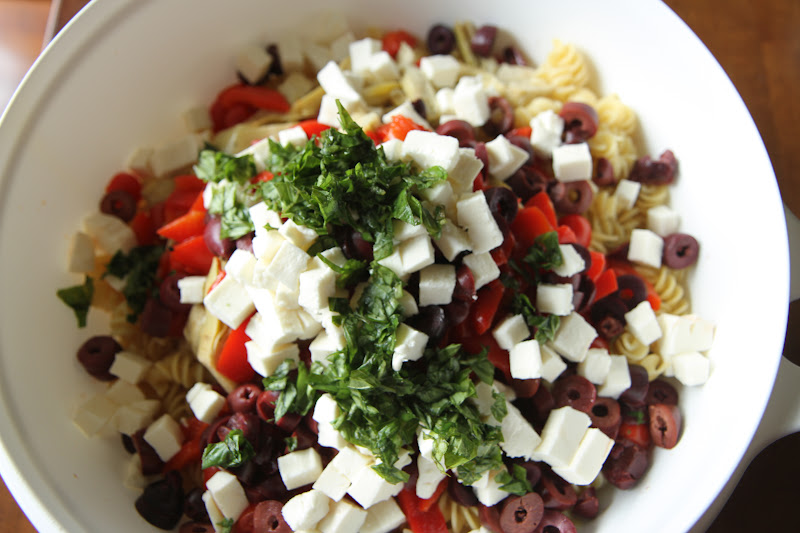 Eat Well, Live Happy Pasta Salad with Roasted Bell Pepper, Mozzarella