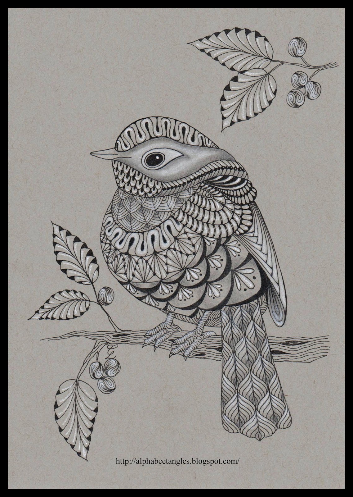 Wonderful bird Tangle art, Zentangle drawings, Zentangle animals