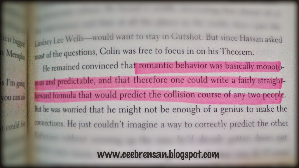 Cee Brensan Quotes From An Abundance Of Katherines By John Green