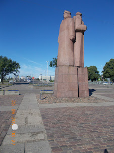 Statue memorial in Riga.(Latvia).