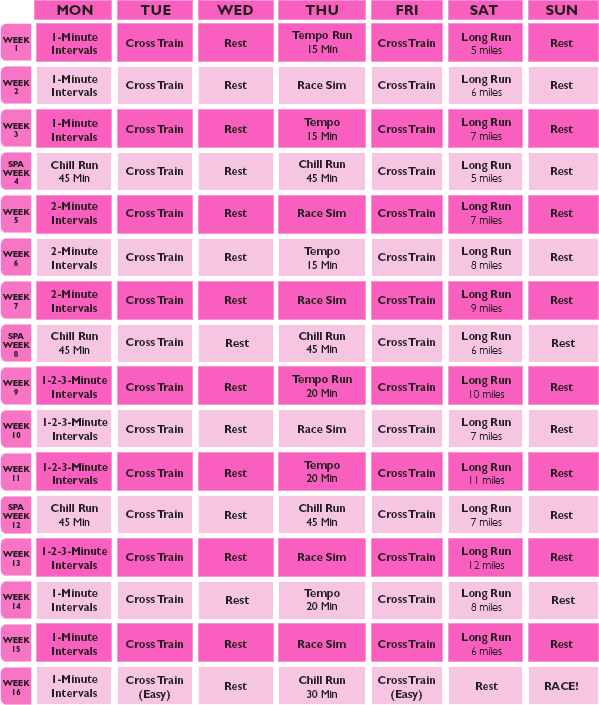 3 day running marathon training plan 16 week half marathon training schedule