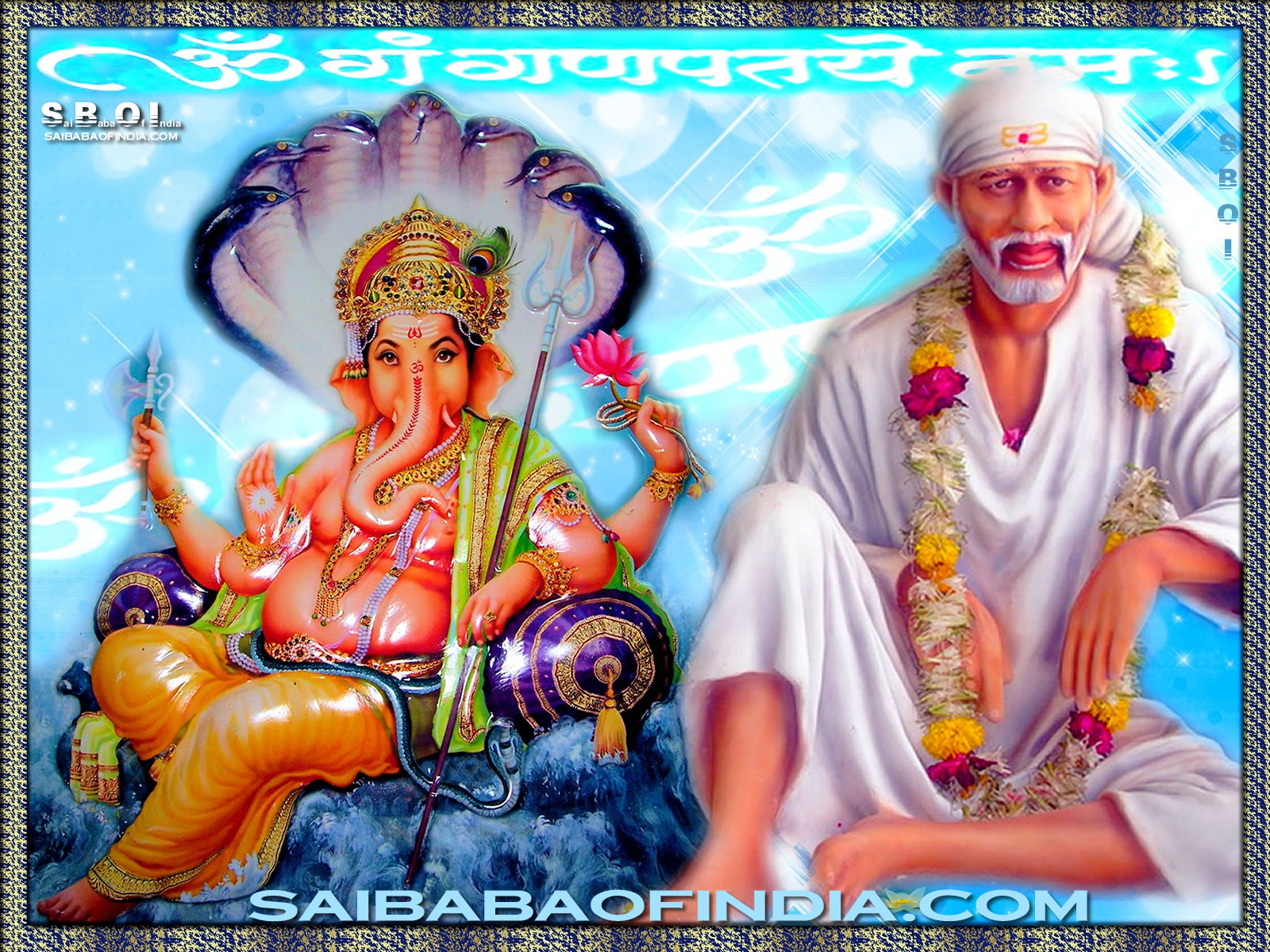 GOD HD WALLPAPERS Ganesha Shirdi Saibaba Wallpaper