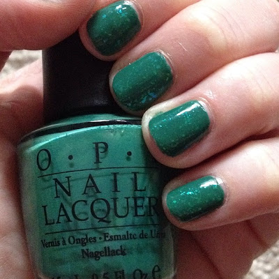 OPI, OPI Jade Is The New Black, Zoya, Zoya Opal, Zoya Fleck Effect Collection Spring 2012, nails, nail polish, nail lacquer, nail varnish, Completely Polished, Cranberry, Pittsburgh, nail salon, manicure, manicurist, St. Patrick's Day nail art, St. Paddy's Day, green nails, glitter, sparkle