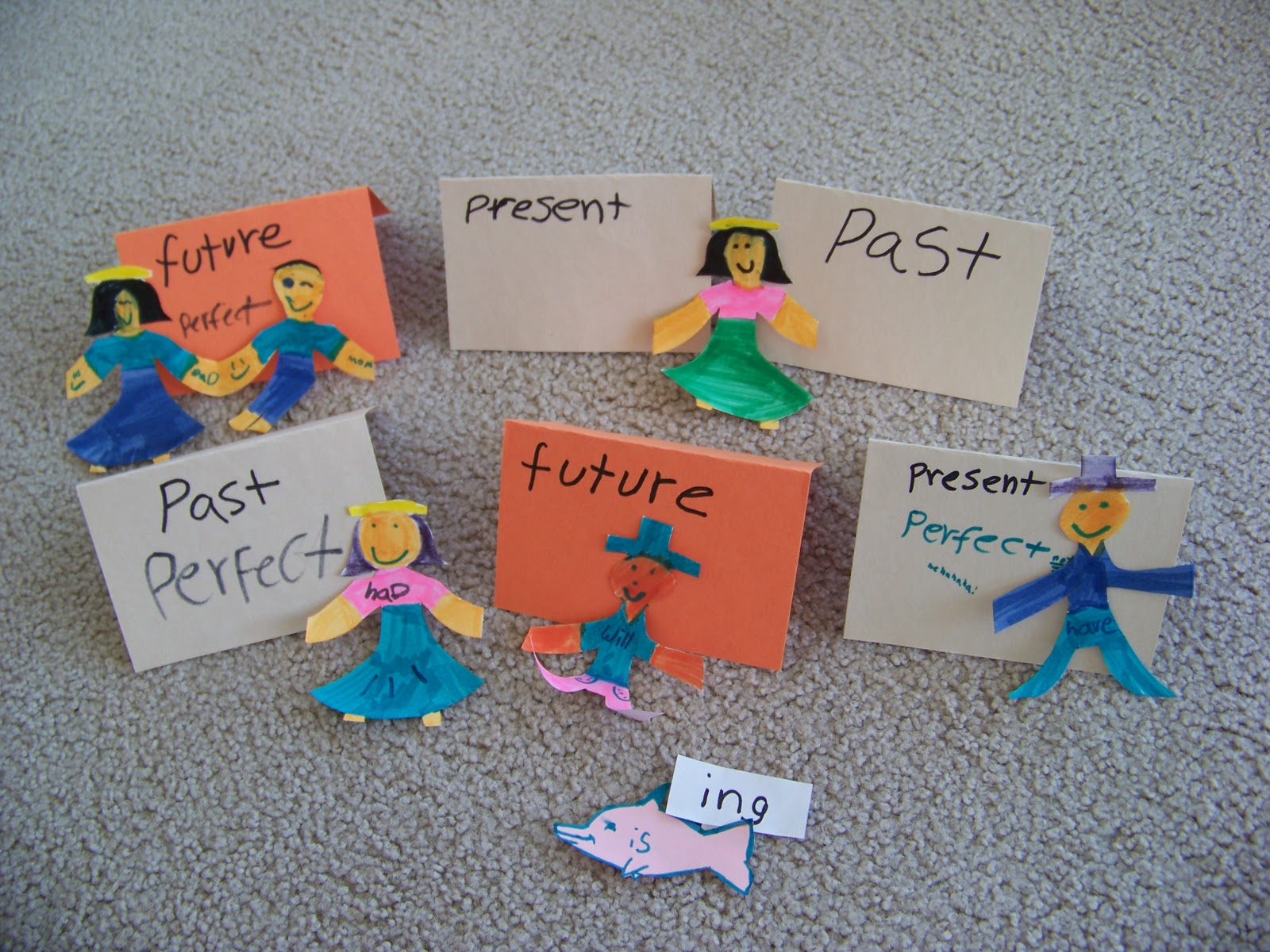 Our Fun Homeschool Verb's Tents (Verb tenses)