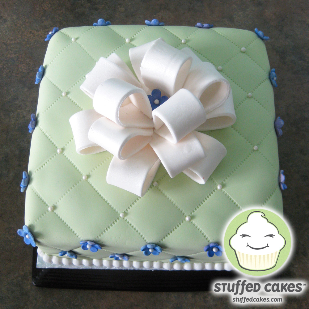 Stuffed Cakes Quilted Gift Box Bridal Shower Cake