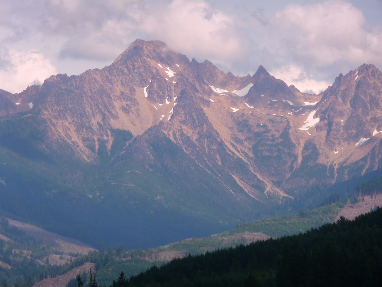 Beyond Jelm Mountain Twin Sisters Mountain in county Washington