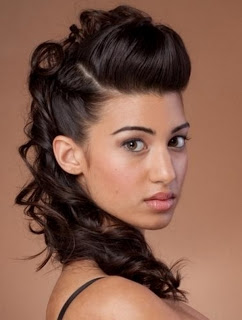 Formal Half up Long Curly Hairstyles 2013
