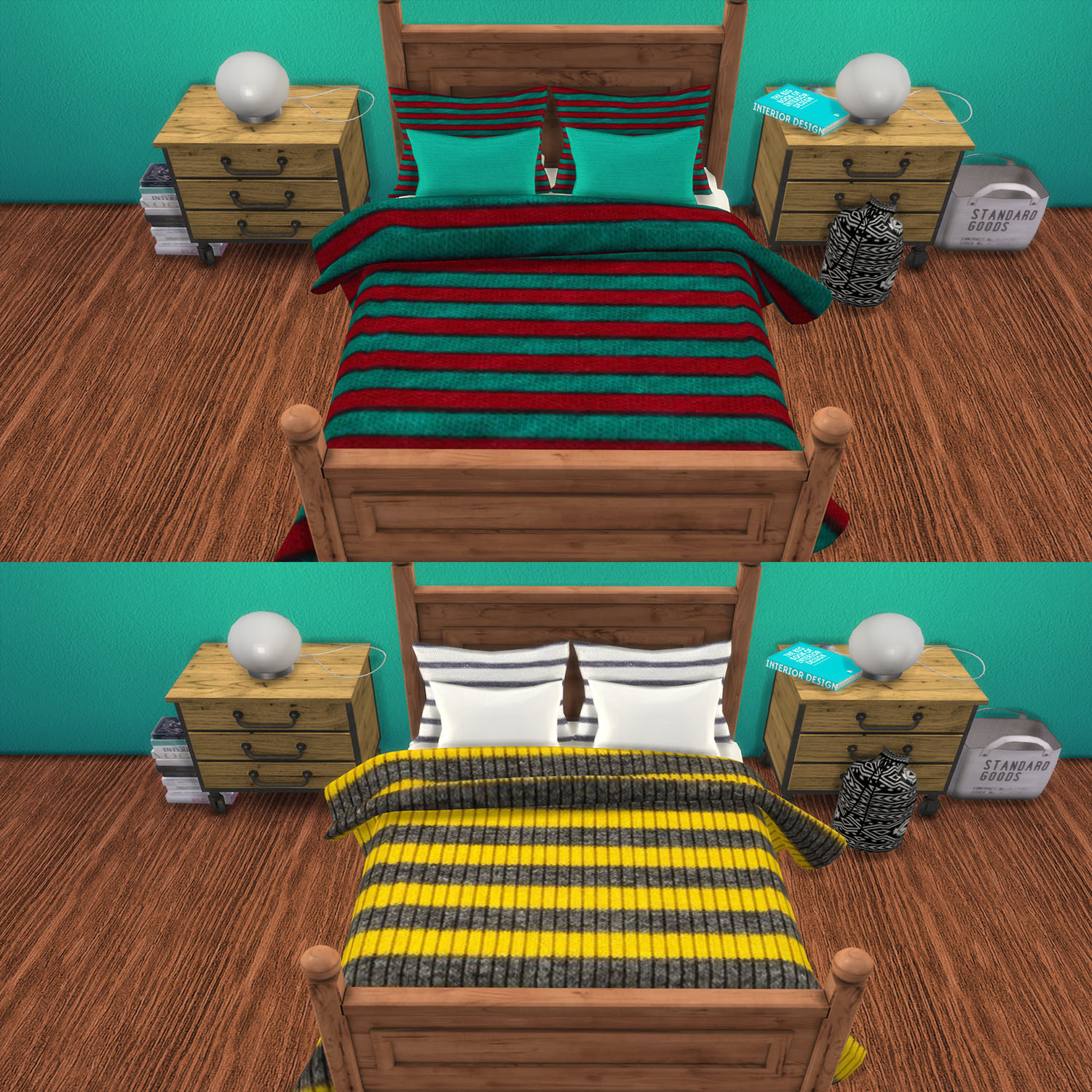 Sims 4 CC's The Best Blankets & Pillows by CC For Sims 4