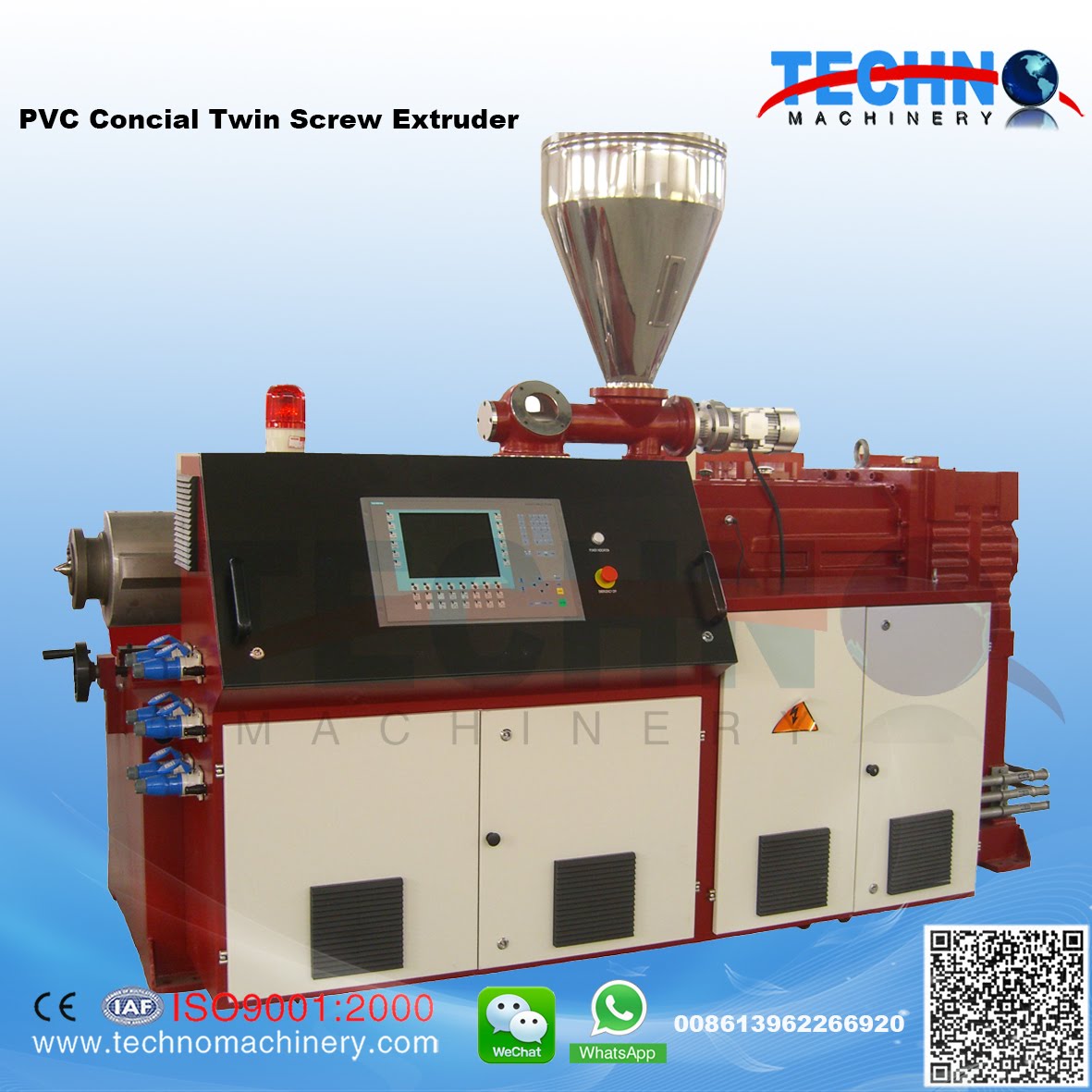 PVC Conical Twin Screw Extruder