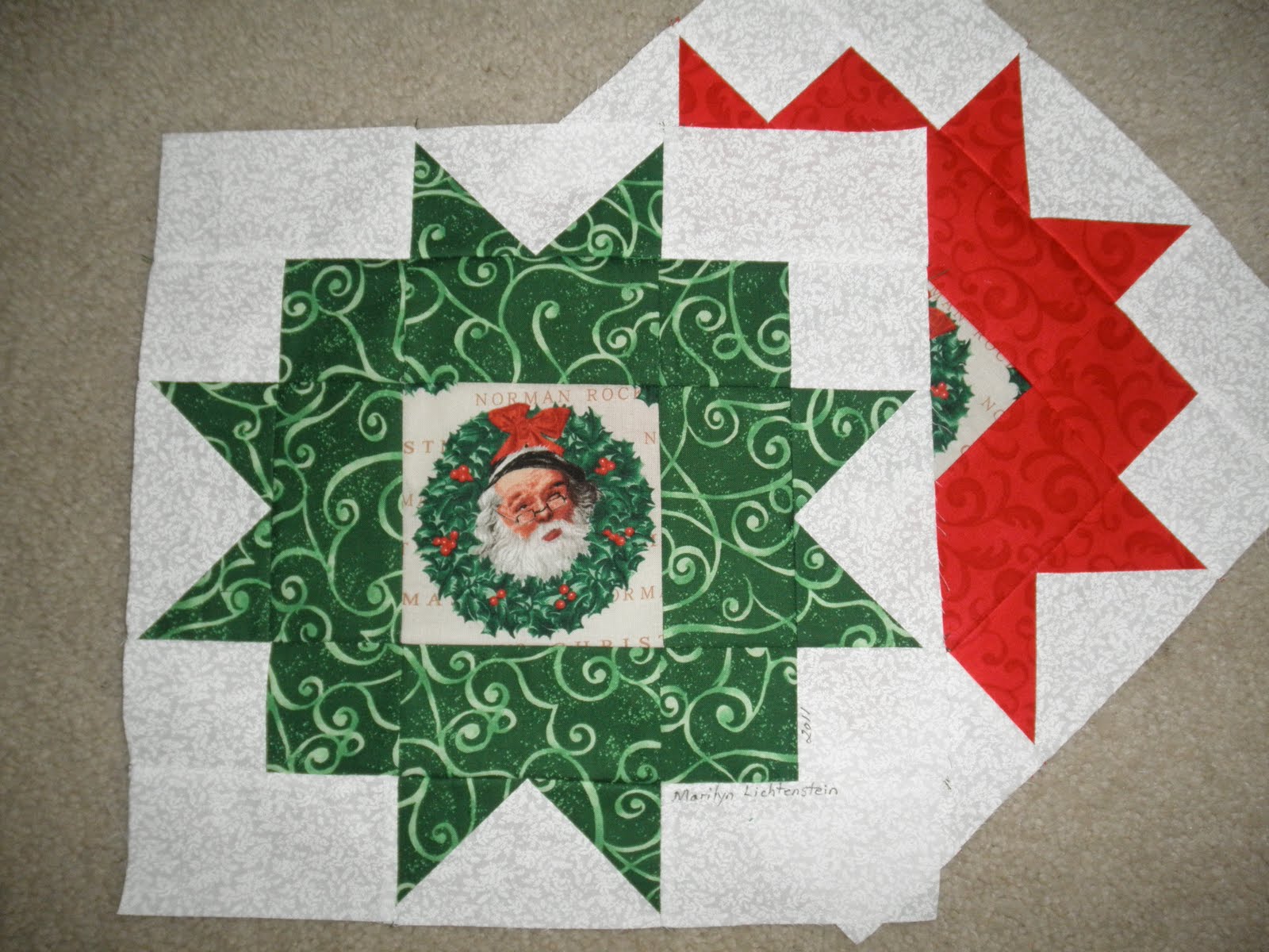 Cheryl's Teapots2Quilting Santa Block Exchange Quilt Show