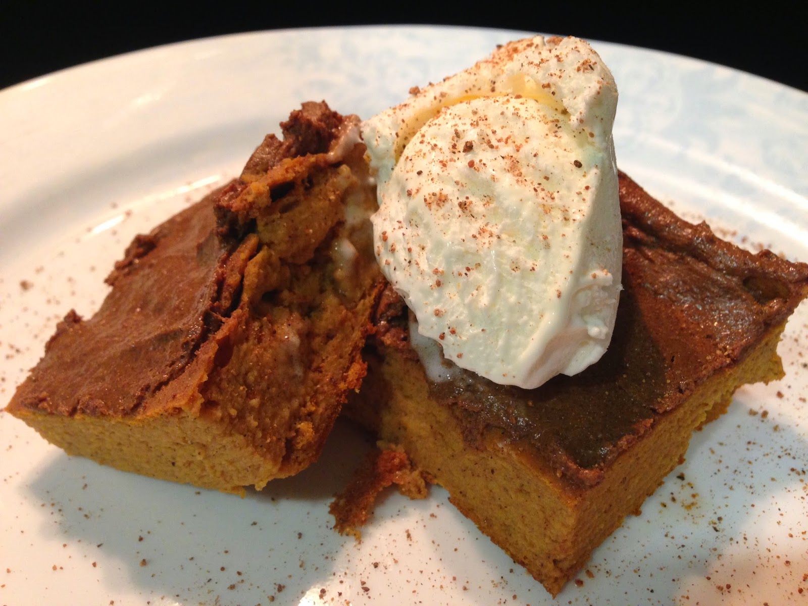 FitBakes Pumpkin Peanut Butter Protein Brownies