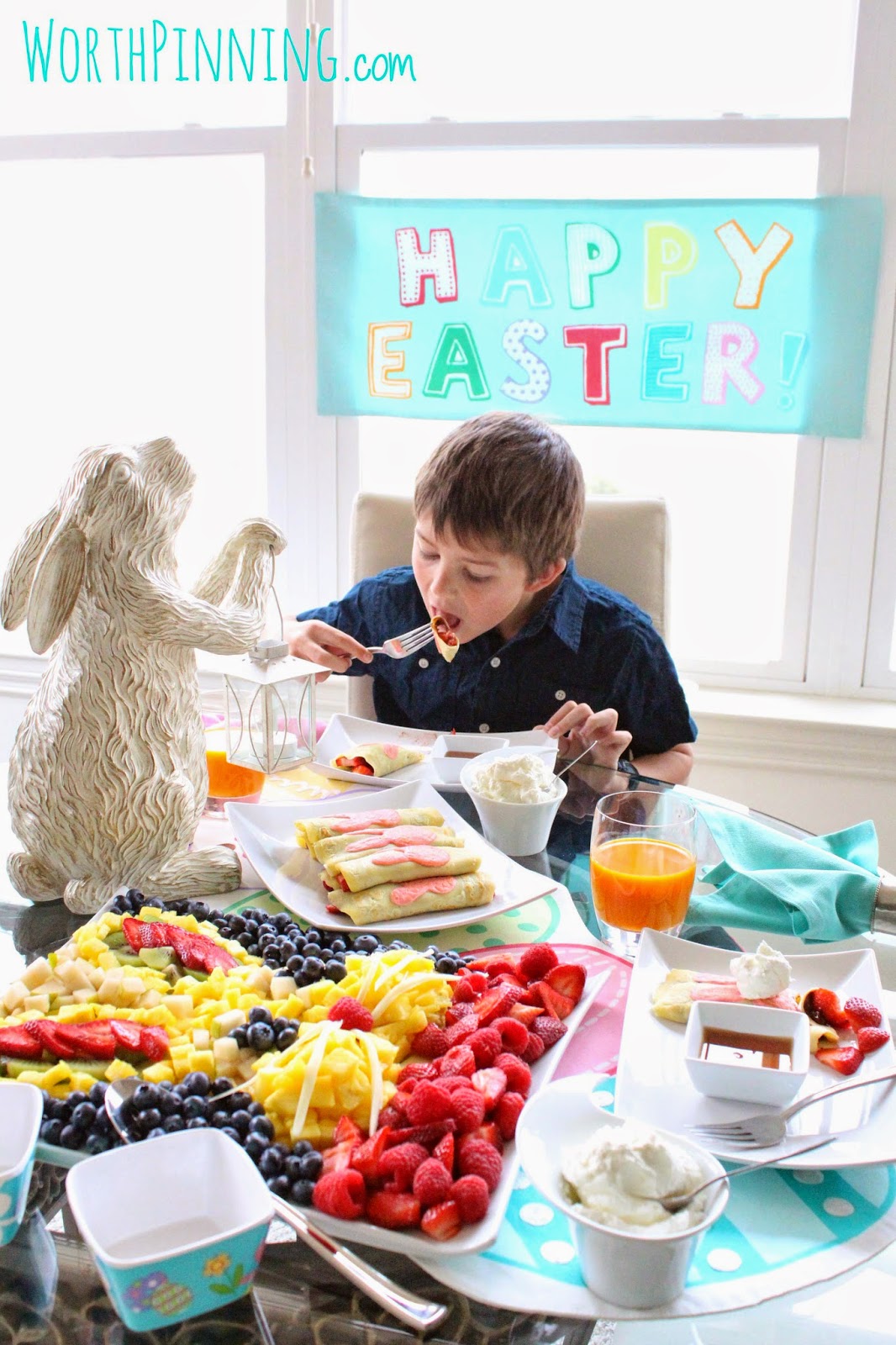 Worth Pinning Easter Brunch Fresh Fruit & Crepes