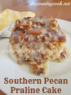 Southern Pecan Praline Cake with Butter Sauce