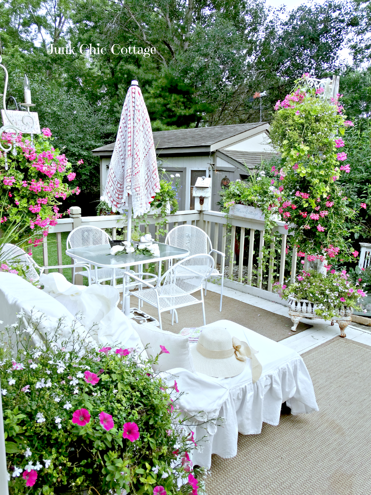 Junk Chic Cottage Re Love of Table and Chairs and Deck