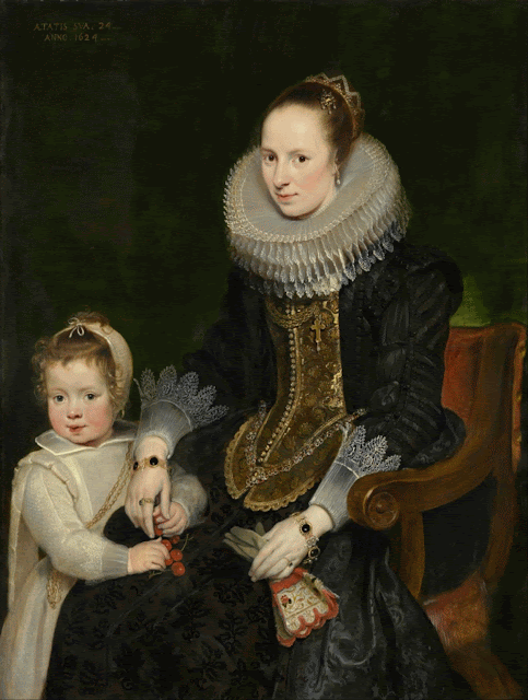A aparência poderosa da Vida: Mãe de Cornelis de Vos e criança
