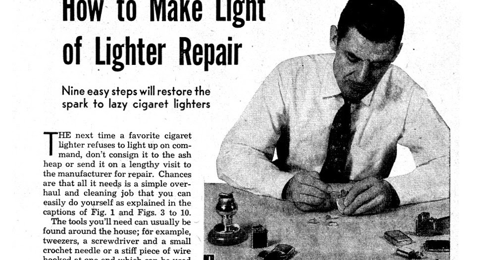 Table lighters collectors' guide FAQ How to Make Light of Lighter