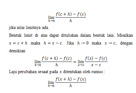 16 Contoh Soal Turunan Laju Perubahan Kumpulan Contoh Soal