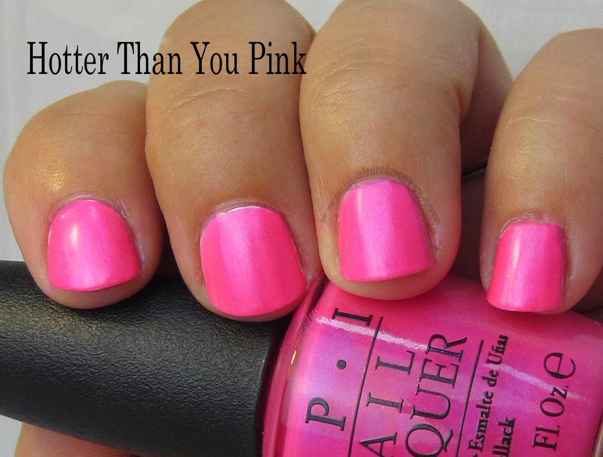 1. OPI Nail Lacquer in "Hotter Than You Pink" - wide 3