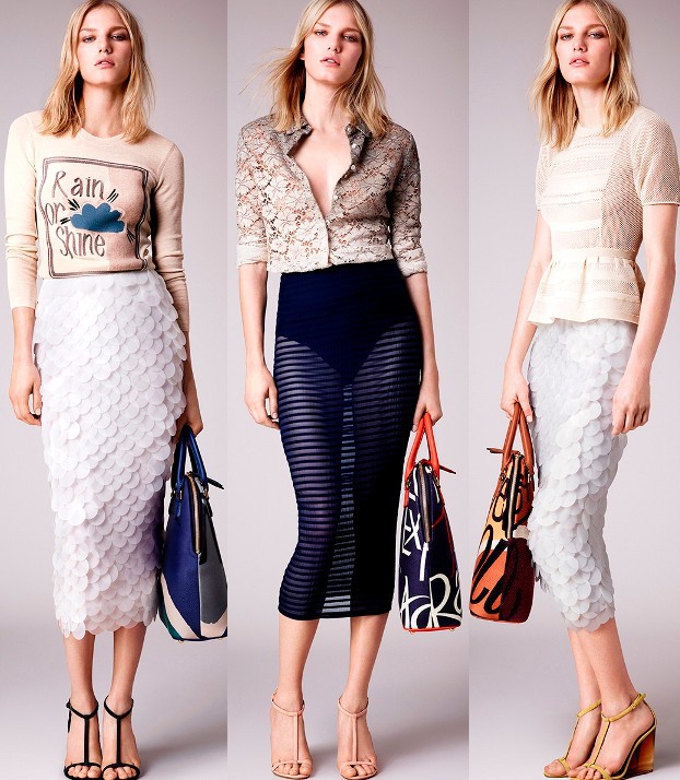 burberry resort 2015 collection skirts