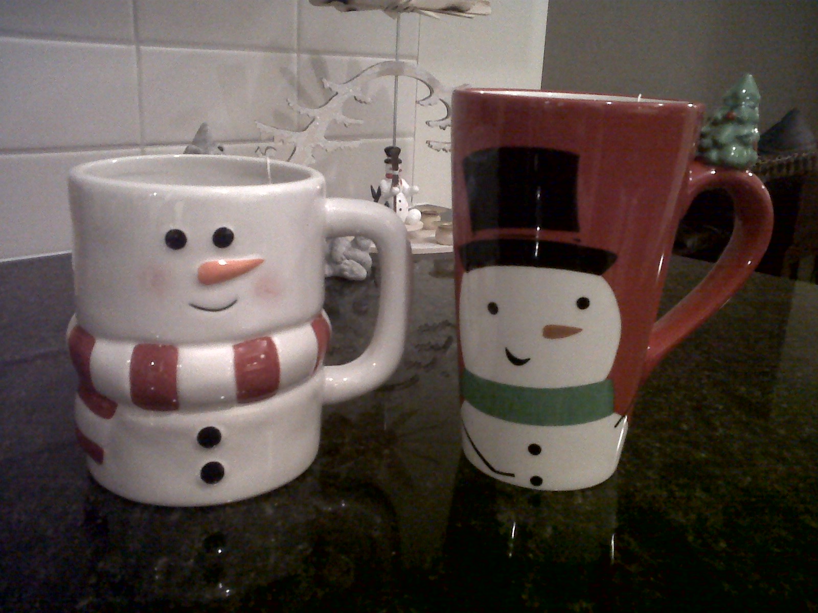 snowman mugs