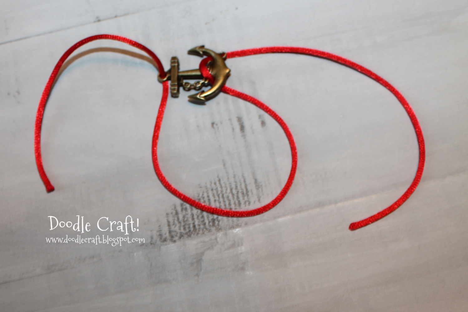 Doodlecraft Slip Knot Nautical Anchor Bracelet!