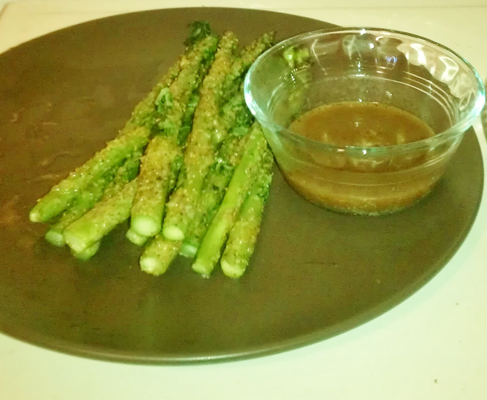 Quickie Meals for One Oven Roasted Asparagus with Balsamic Butter Sauce